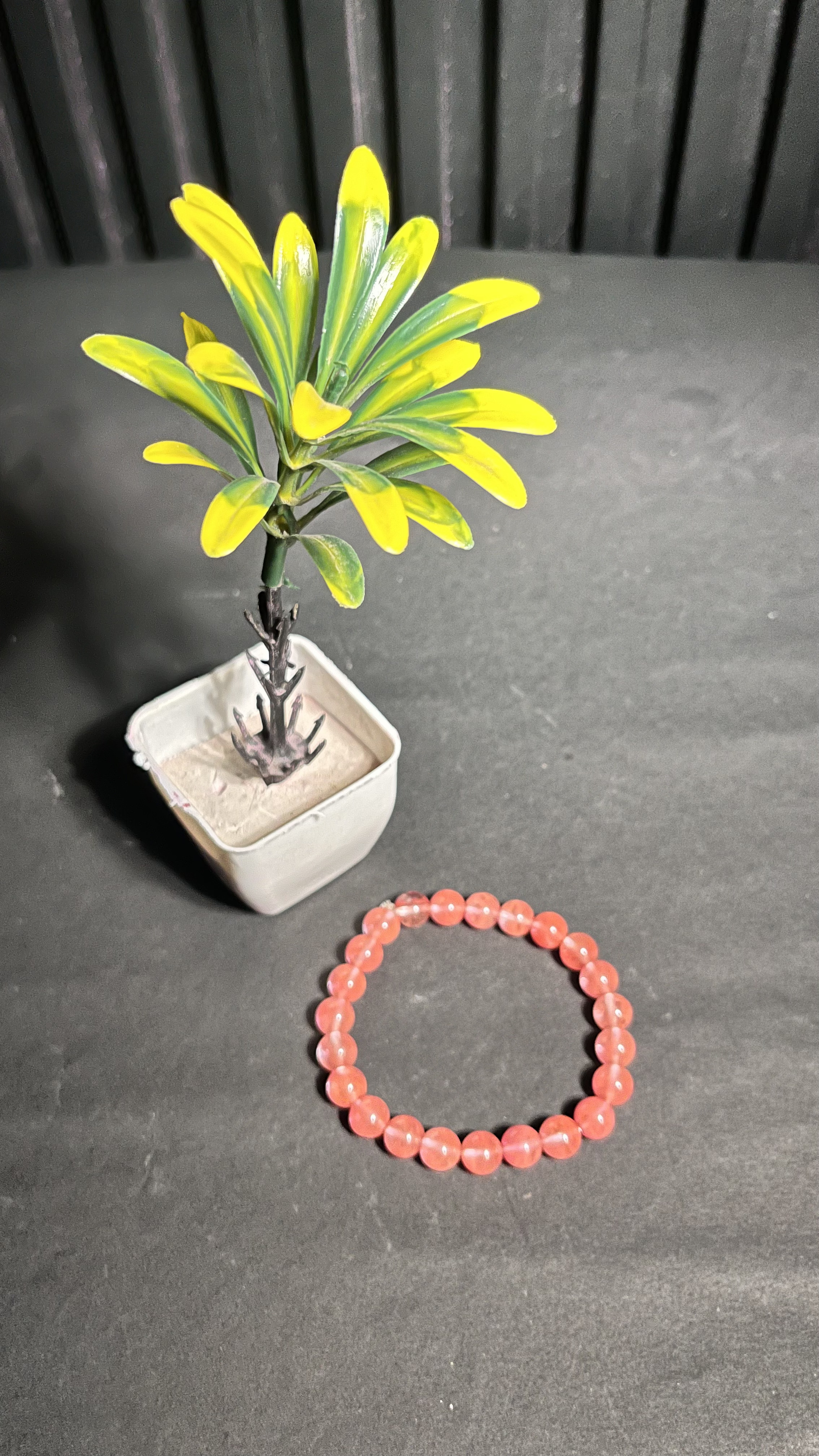 Cherry Quartz Crystal Bracelet